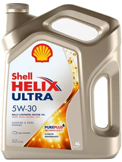 Моторное масло Шелл HELIX ULTRA 5W30 синтетическое 4л