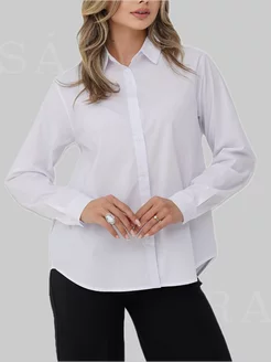 Рубашка оверсайз хлопок SAARA Style 239562314 купить за 1 310 ₽ в интернет-магазине Wildberries