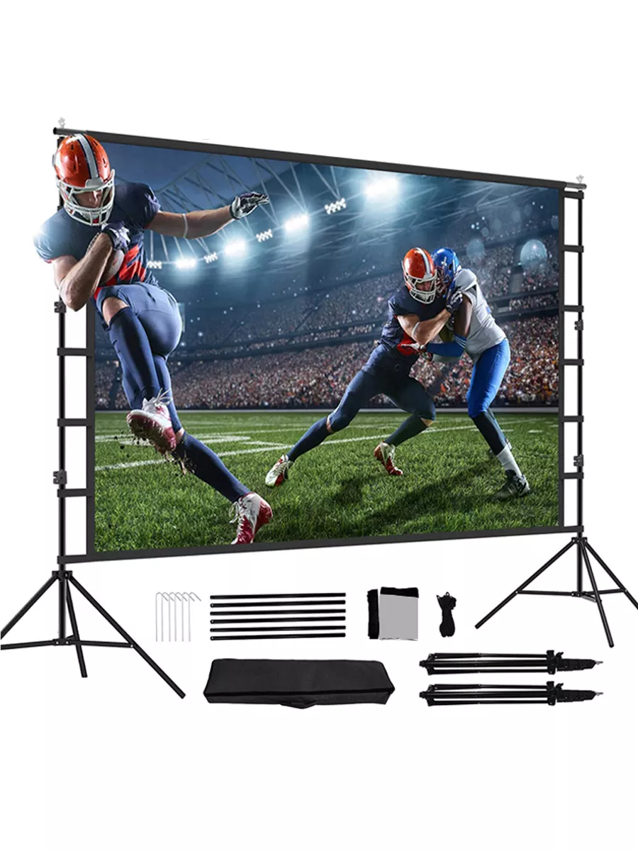 100" ALR экран для проектора, серый, с двойными штативами