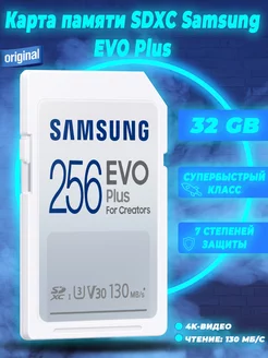 Карта памяти SDXC EVO Plus 256 ГБ