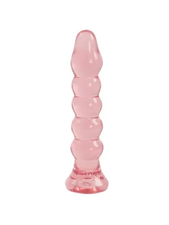 Анальная елочка из розового геля Crystal Jellies Anal Plug