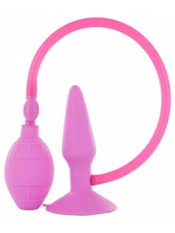 Розовая анальная пробка с расширением Inflatable Butt Plug