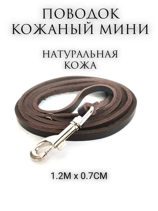 Family Hearth Ⅰ Кожаный поводок - мини, коричневый