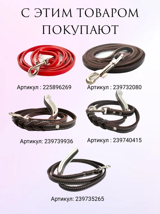 Family Hearth Ⅰ Кожаный поводок - мини, коричневый, фото 6