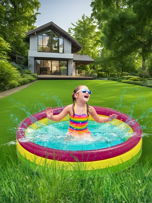 Intex Бассейн надувной детский 86 см, зеленый, в упаковке 2 кг, фото 4