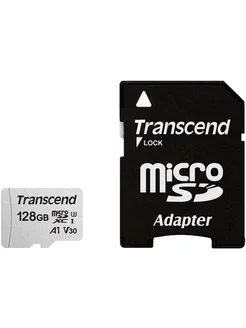 Карта памяти microSDXC 128GB TS128GUSD300S-A + Adapter