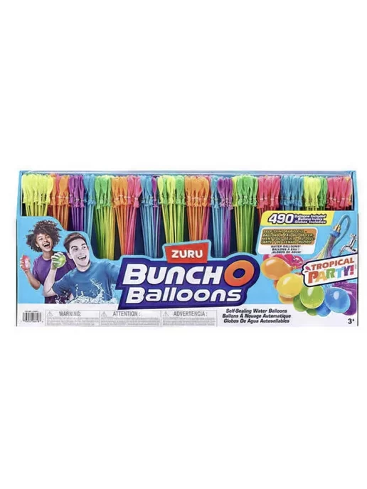 Zuru Bunch O Balloons Тропическая вечеринка набор шаров, 490 шт