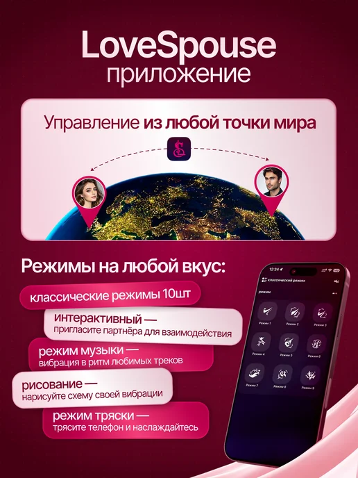 Sweetlili Вибратор с дистанционным управлением виброяйцо, розовый, фото 2