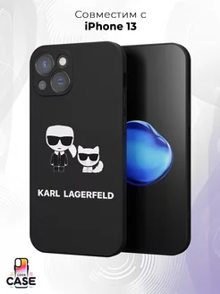 Чехол на iPhone 13 с принтом Karl Lagerfeld