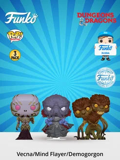 Funko Pop! Games - Dungeons & Dragons - Pack 3 Figurines : Vecna, Mind Flayer, Demogorgon - Neuf
