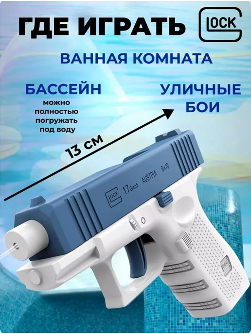 Водяной пистолет, розовый, фото 5