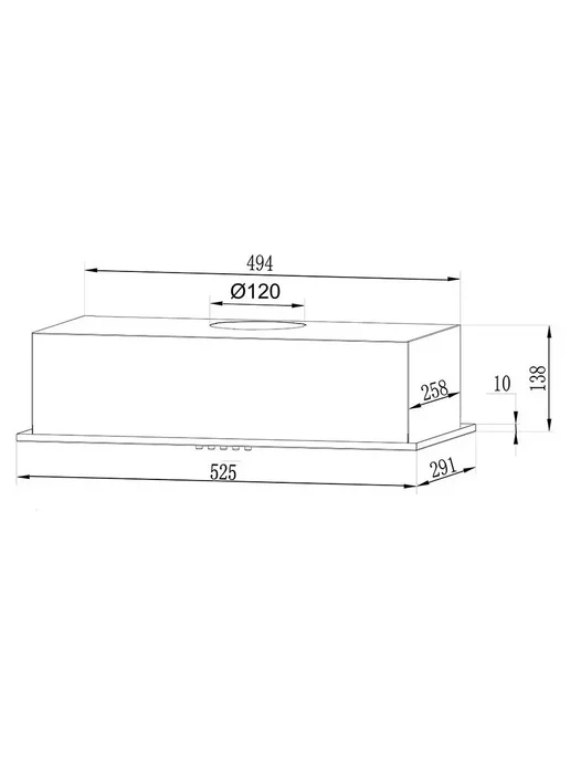 LEX Кухонная вытяжка GS BLOC LIGHT 600 INOX, вариант, фото 7