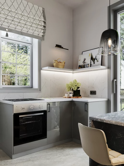 Alternative Loft Панель для кухонных фартуков Кристалл белый 1200х600 мм, 1200x600 мм, фото 5