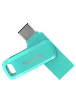 USB накопитель Ultra Dual Drive Go Drive 128GB Tiffany Green SanDisk 239920115 купить за 1 467 ₽ в интернет-магазине Wildberries