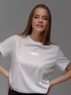 Футболка женская с принтом больших размеров хлопок