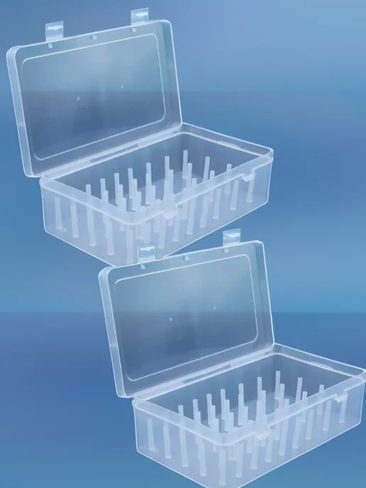 BOXplast Набор из 2х органайзеров для катушек с нитками, белый, фото 5