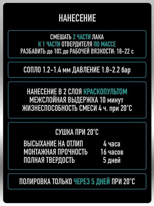 MEGAMIXnano Лак автомобильный 2К MS, Комплект Лак+Отвердитель, вариант, фото 7