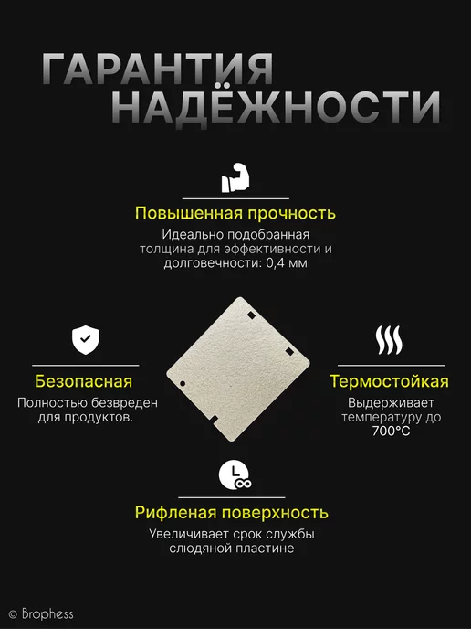 Brophess Слюда для микроволновки Samsung 113х100 мм. DE63-00237A, вариант, фото 4