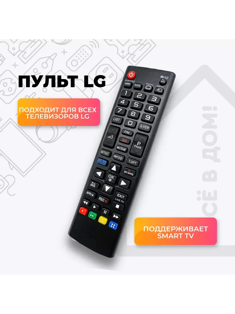 Пульт LG RM-L1162 ver.2 (NETFLIX, IVI, 3D, SMART)