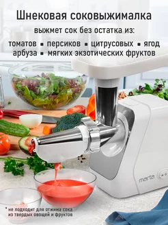 Мясорубка электрическая с насадками, соковыжималка, 2800 Вт