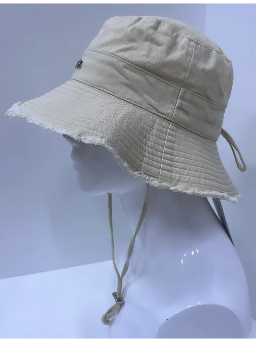 Jacquemus панама летняя хлопок, бежевый, фото 2