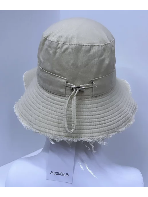 Jacquemus панама летняя хлопок, бежевый, фото 4