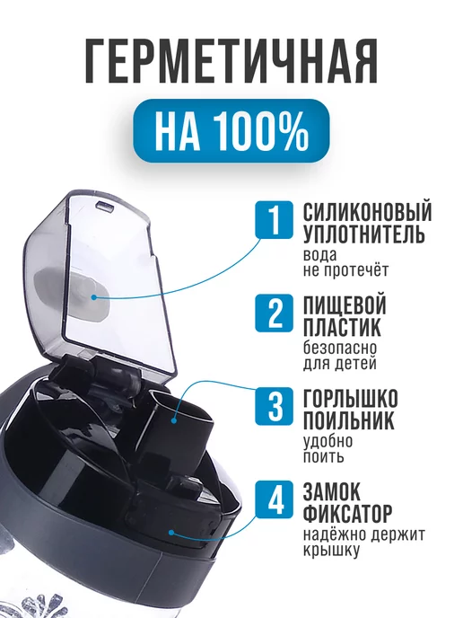 Бутылка для воды 750 мл - фото 3