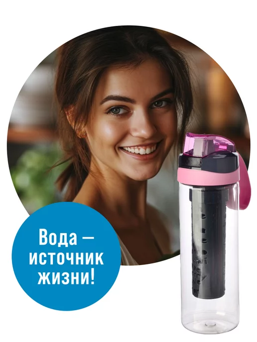 Бутылка для воды спортивная 650 мл - фото 6