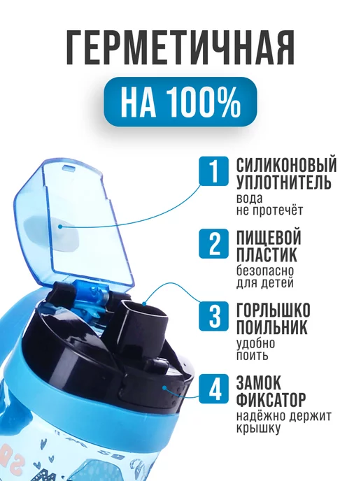Бутылка для воды детская 520 мл - фото 3