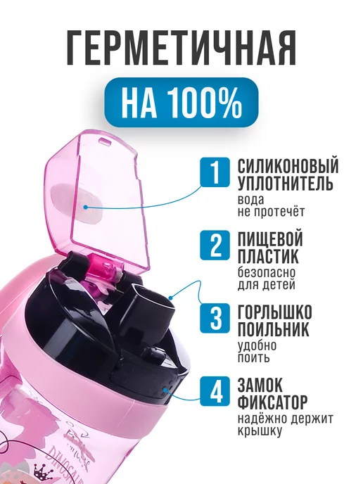 Пластиковая бутылка для воды 520 мл. - фото 4