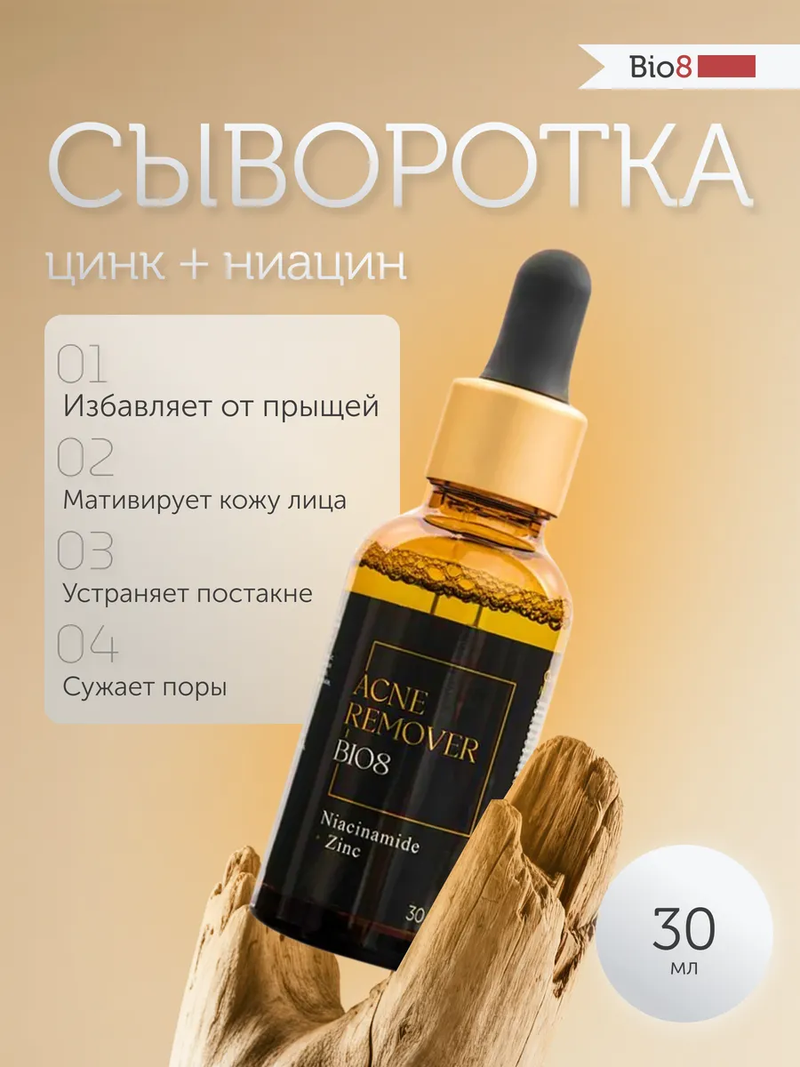 Сыворотка для лица от прыщей с ниацинамидом и цинком