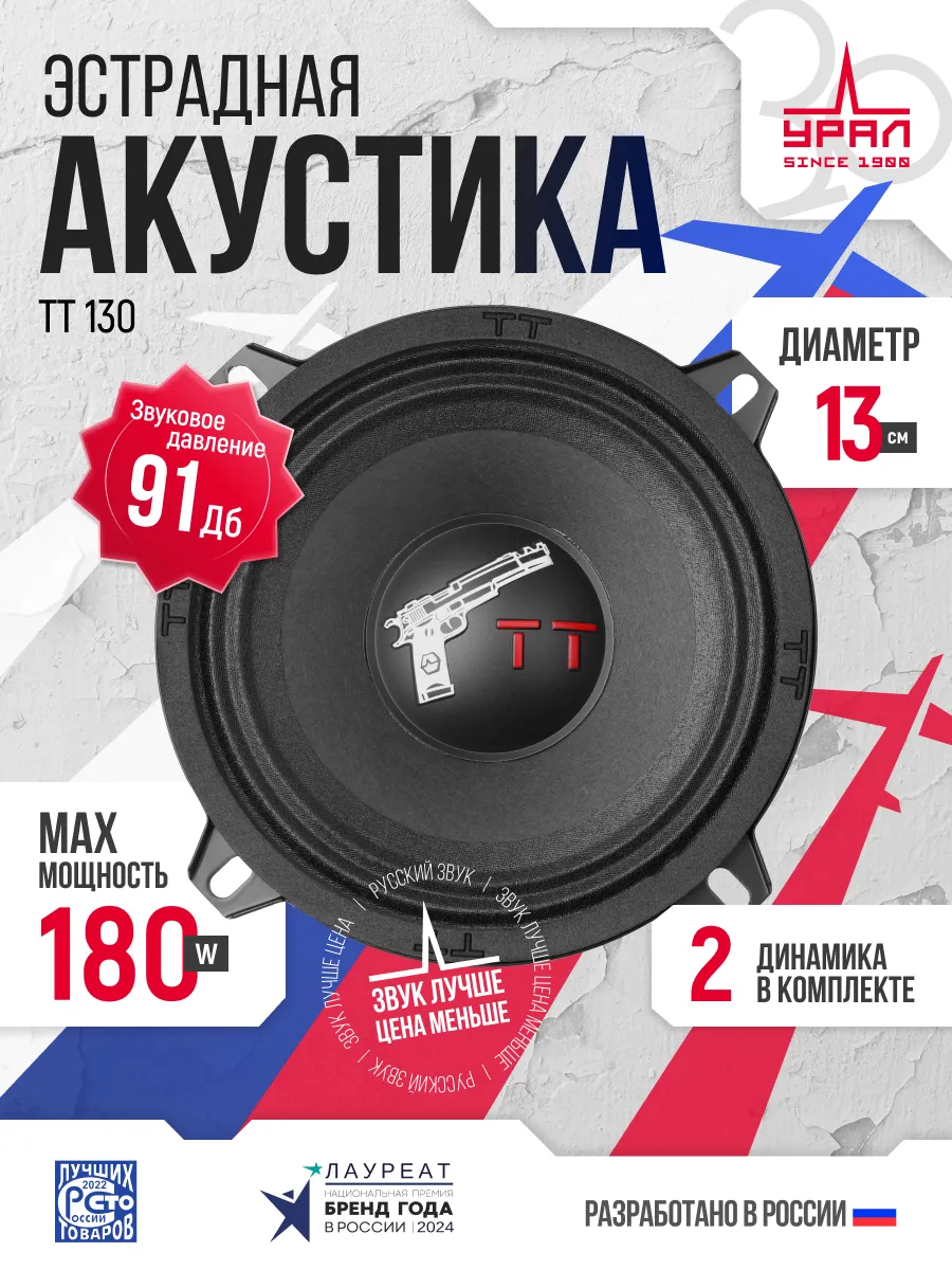 Динамики 13 см, ТТ 130, 180Вт
