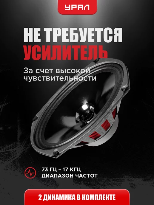Урал Динамики в машину 6-9 АС-М69 Молот, 2 Шт, 2 шт, фото 2