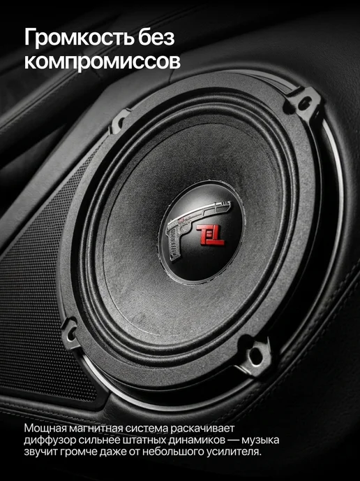 Динамики 13 см автомобильные Урал ТТ 130.2, черный, фото 3