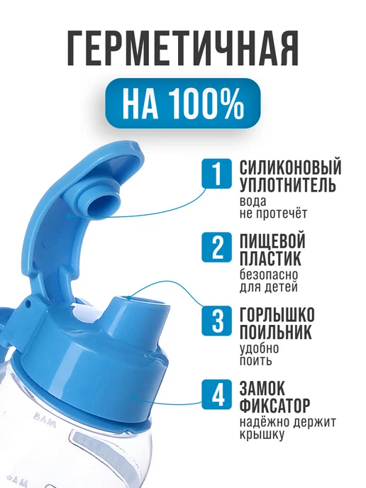 Бутылка для воды спортивная 500 мл - фото 3