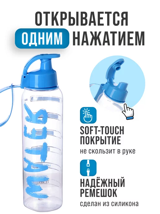 Бутылка для воды спортивная 500 мл - фото 4