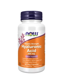 Hyaluronic Acid 100 mg, Гиалуроновая кислота, 60 капсул