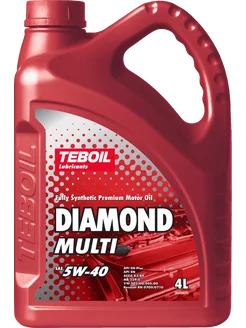 Моторное масло TEBOIL DIAMOND MULTI 5W‑40 4л Teboil 240196537 купить за 2 076 ₽ в интернет-магазине Wildberries