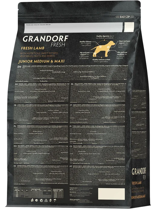 Сухой корм Grandorf' Fresh Батат для собак, крупные, средние, щенки, ягненок, 1 кг, фото 2