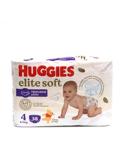 Трусики-подгузники Elite Soft 4 (9-14кг), 38 шт