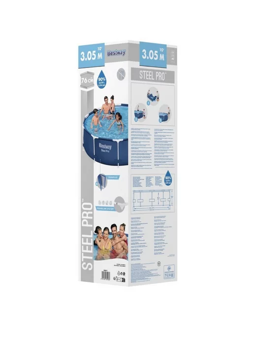 Bestway Каркасный бассейн 305х76 см, 4678 л, 56677, 305x76 см, 4678 л, фото 4