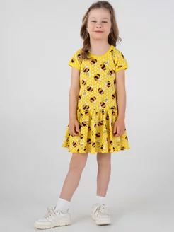 Хлопковое детское трикотажное красивое платье Детский трикотаж RONDA 240232824 купить за 435 ₽ в интернет-магазине Wildberries