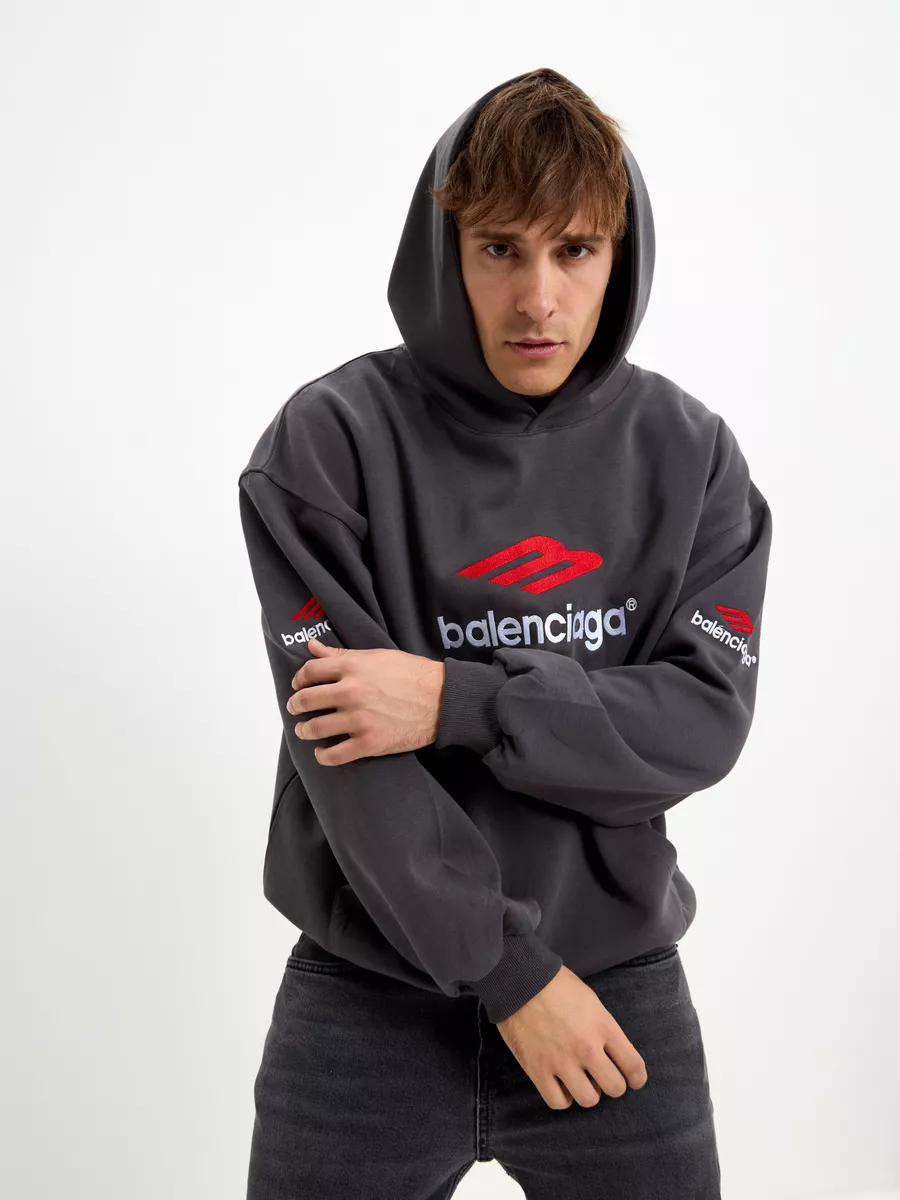 Худи утепленное флисовое баленсиага оверсайз y2k Balenciaga