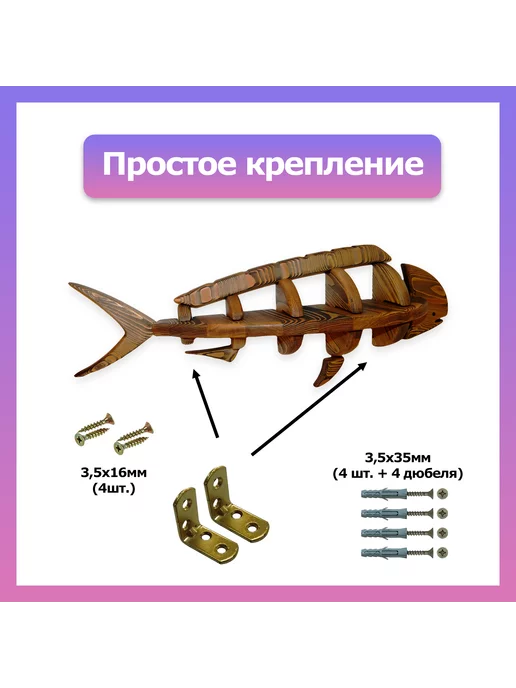 Мастерская StolikPro полка настенная Дорадо мини, белый, в упаковке 1 кг, фото 4