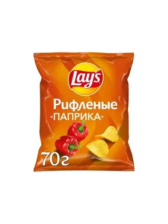 Чипсы картофельные Lay' s рифленые паприка