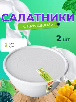 Миска салатница с крышкой набoр из 2 предметoв Риччи Мартика 240316000 купить за 306 ₽ в интернет-магазине Wildberries