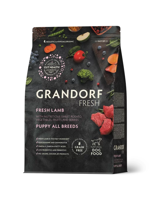 Сухой корм Grandorf fresh для собак, беззерновой, щенки, ягненок, 3 кг, фото 3