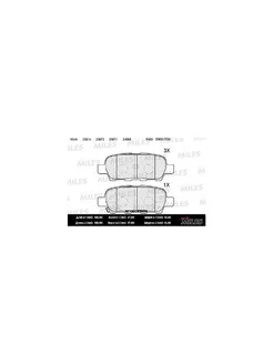 Тормозные колодки задние E110008 для Renault, NISSAN