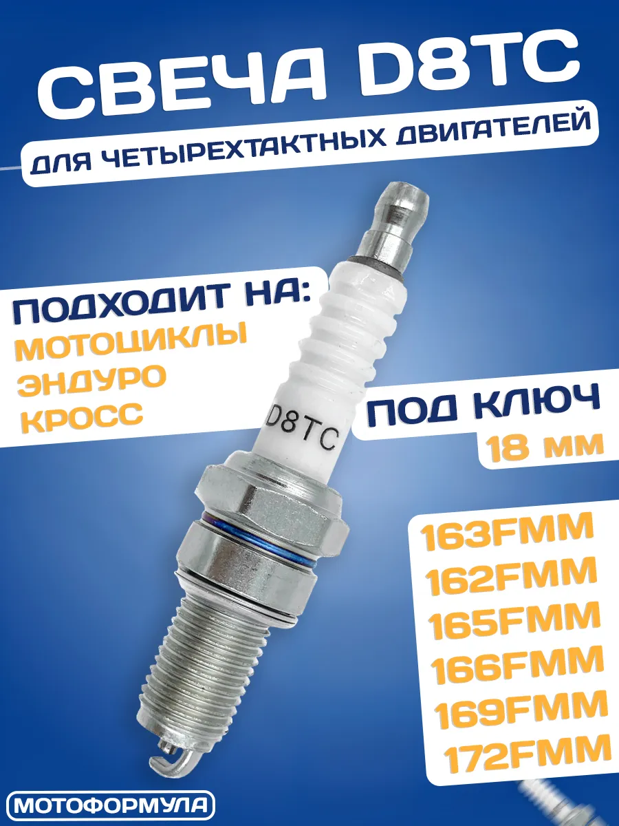 Свеча зажигания на мотоцикл 4Т D8TC